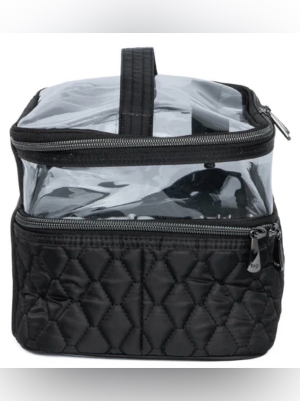 Whoosh Quilted Clear Top Cosmetic Case. Black. NWT - Picture 3 of 10